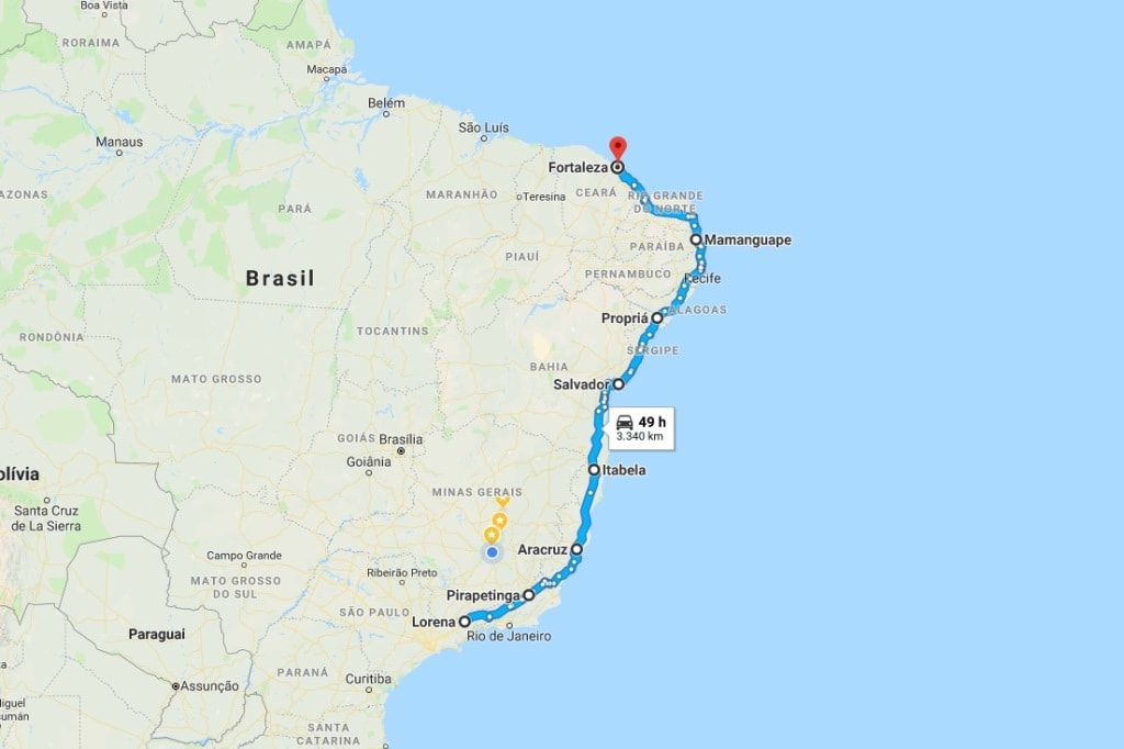 Viagem de moto pelo Nordeste do Brasil