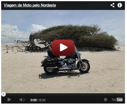 Vídeo da viagem de moto pelo Nordeste