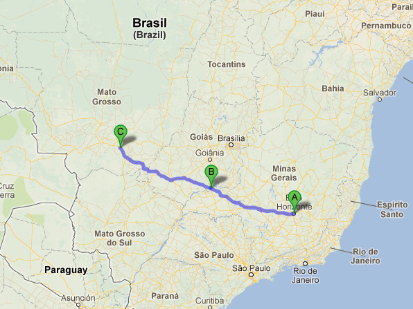 1º e 2º dias – Belo Horizonte – Jaciara