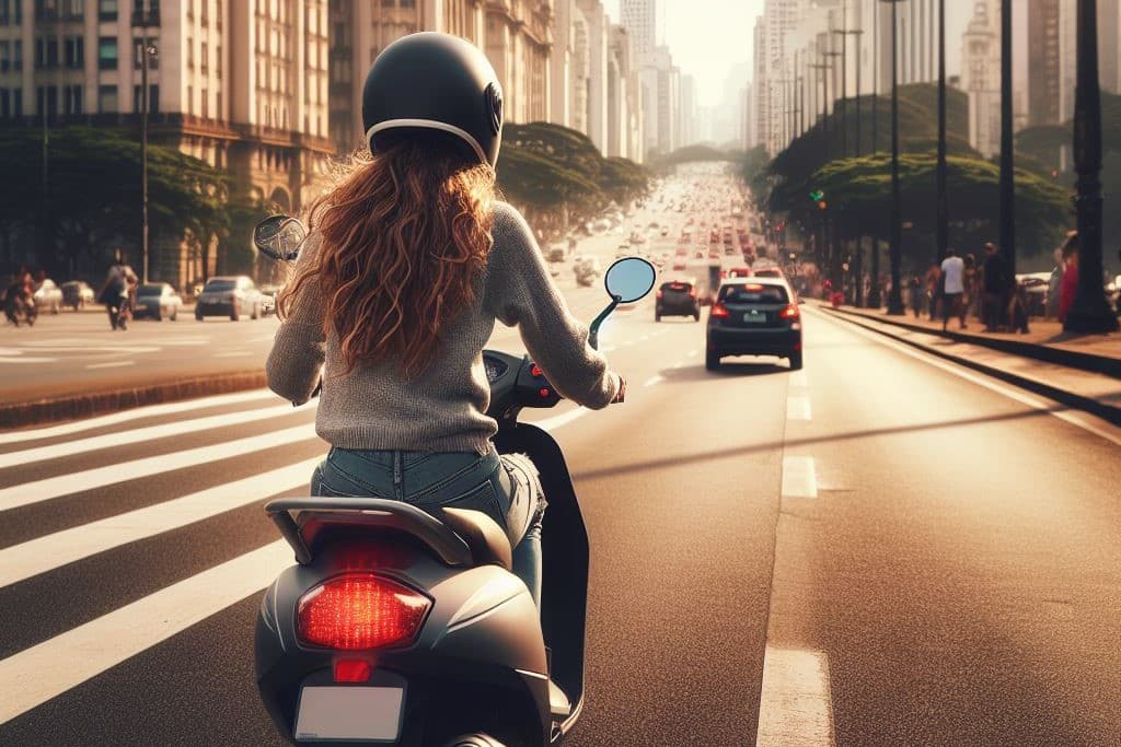 Pilotas urbanas e suas scooters