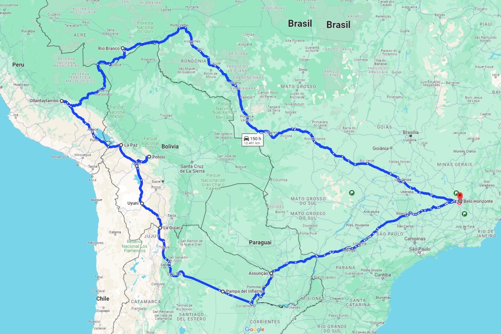 Viagem de moto pela América do Sul