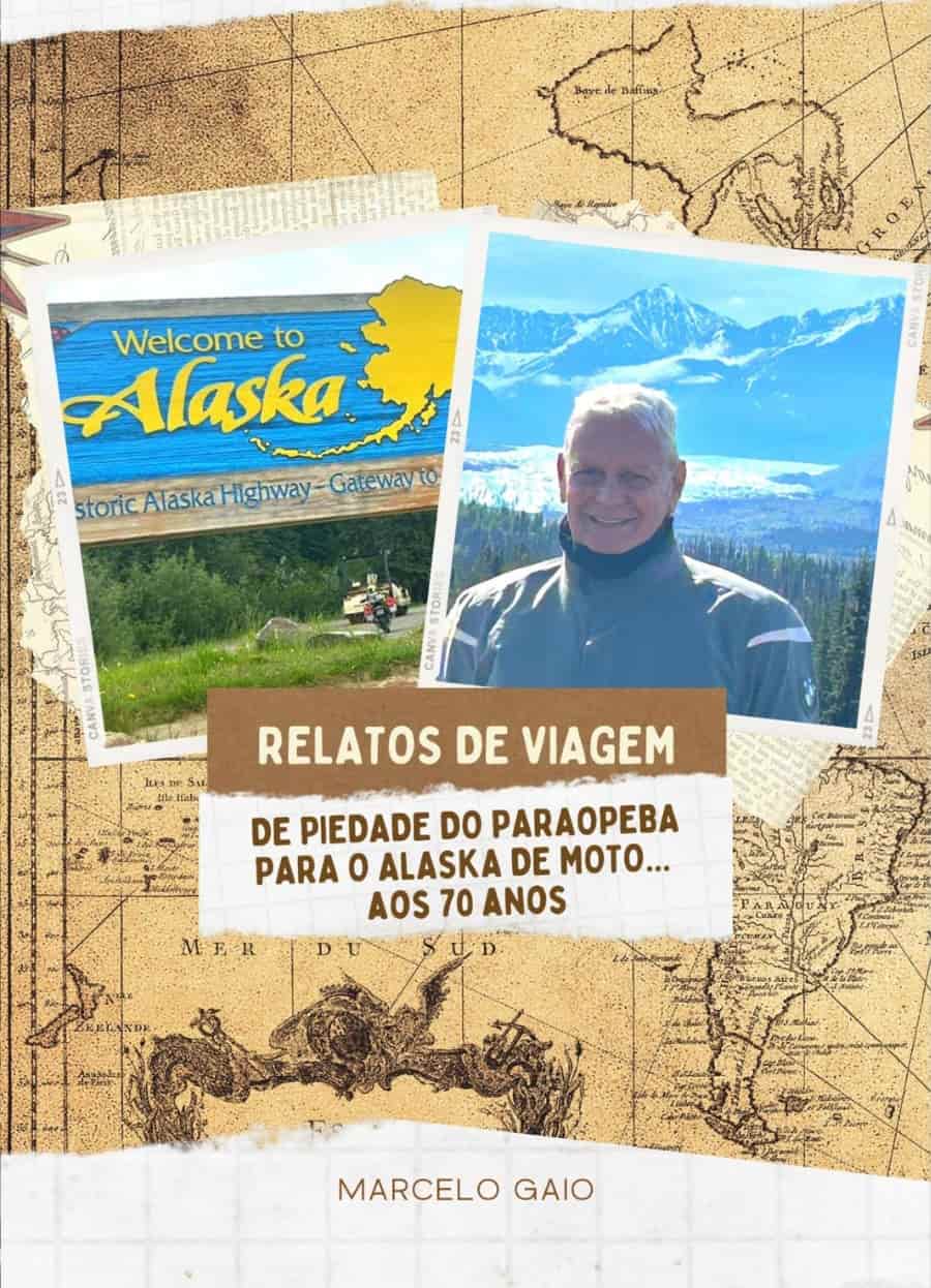 Livro viagem de moto até o Alaska