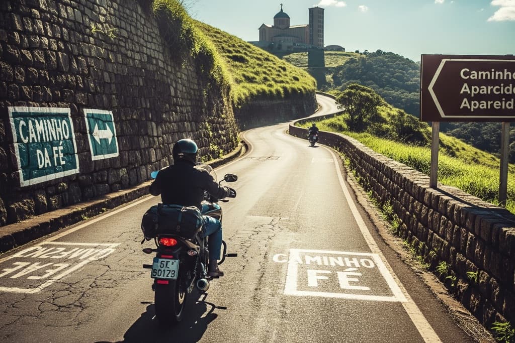 Viagem de moto pelos Caminhos da Fé